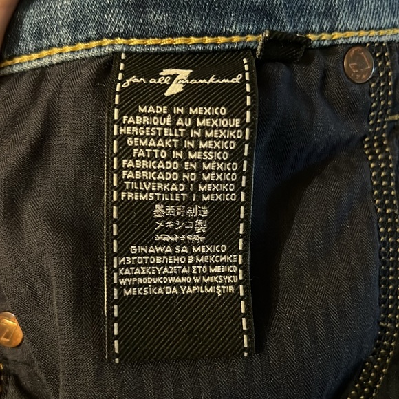 7 for All Mankind High Rise Bermuda Denim Shorts Size 27 - Picture 5 of 7